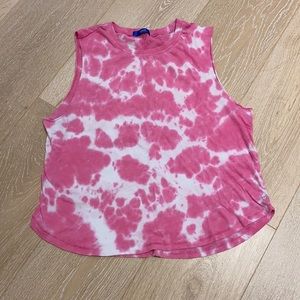 EUC Aqua Athletic pink tie dye muscle tee